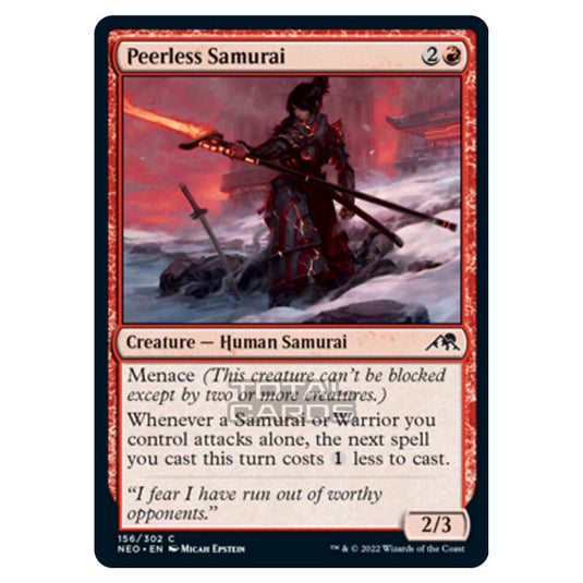 Magic The Gathering - Kamigawa - Neon Dynasty - Peerless Samurai - 156/302