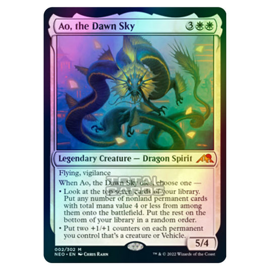 Magic The Gathering - Kamigawa - Neon Dynasty - Ao, the Dawn Sky - 2/302 (Foil)