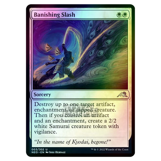 Magic The Gathering - Kamigawa - Neon Dynasty - Banishing Slash - 3/302 (Foil)