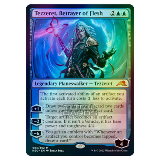 Magic The Gathering - Kamigawa - Neon Dynasty - Tezzeret, Betrayer of Flesh - 84/302 (Foil)