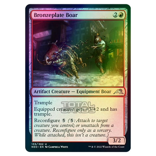 Magic The Gathering - Kamigawa - Neon Dynasty - Bronzeplate Boar - 135/302 (Foil)