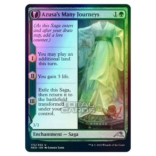 Magic The Gathering - Kamigawa - Neon Dynasty - Azusa's Many Journeys // Likeness of the Seeker - 172/302 (Foil)