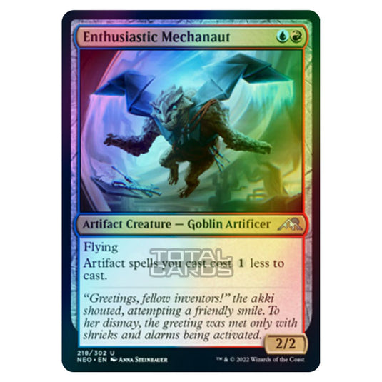 Magic The Gathering - Kamigawa - Neon Dynasty - Enthusiastic Mechanaut - 218/302 (Foil)