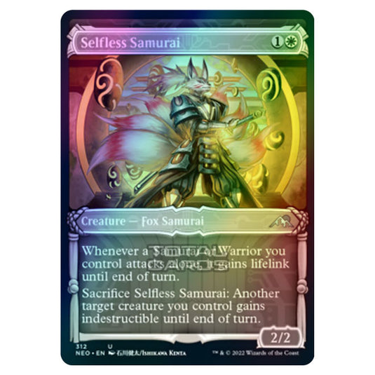 Magic The Gathering - Kamigawa - Neon Dynasty - Selfless Samurai - 312/302 (Foil)