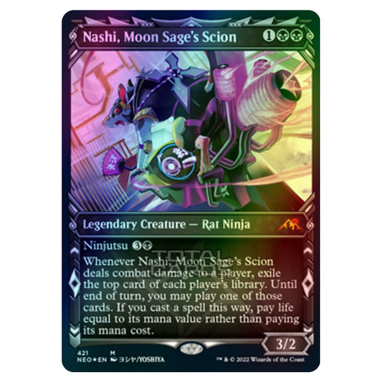 Magic The Gathering - Kamigawa - Neon Dynasty - Nashi, Moon Sage's Scion - 421/302 (Etched Foil)