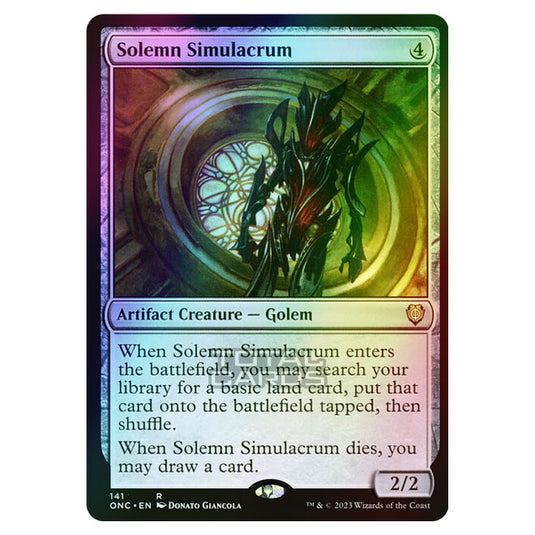 Magic The Gathering - Phyrexia - All Will Be One - Commander - Solemn Simulacrum - 141/174 (Foil)
