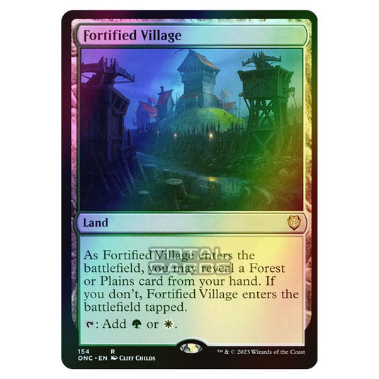 Magic The Gathering - Phyrexia - All Will Be One - Commander - Fortified Village - 154/174 (Foil)