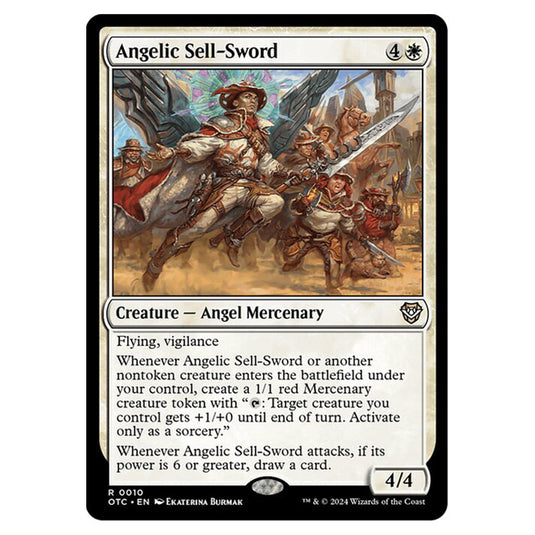 Magic The Gathering - Outlaws of Thunder Junction - Commander - Angelic Sell-Sword - 0010