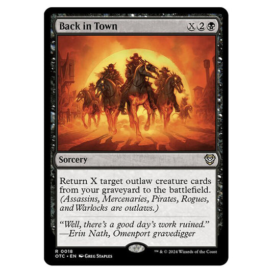 Magic The Gathering - Outlaws of Thunder Junction - Commander - Back in Town - 0018