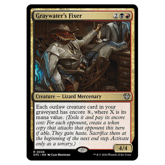 Magic The Gathering - Outlaws of Thunder Junction - Commander - Graywater's Fixer - 0036