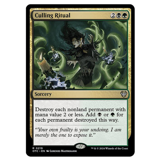 Magic The Gathering - Outlaws of Thunder Junction - Commander - Culling Ritual - 0219
