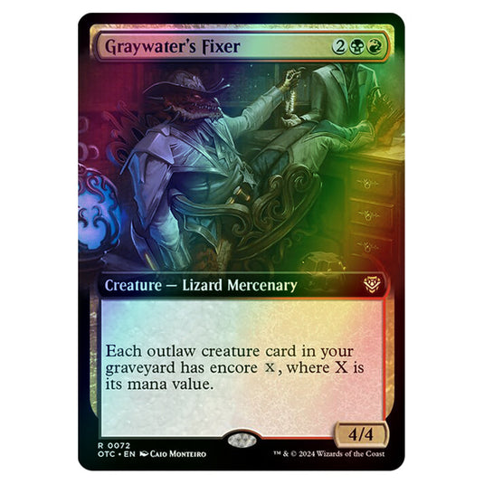 Magic The Gathering - Outlaws of Thunder Junction - Commander - Graywater's Fixer - 0072 (Foil)