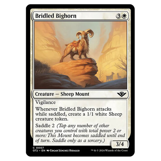 Magic The Gathering - Outlaws of Thunder Junction - Bridled Bighorn - 0007
