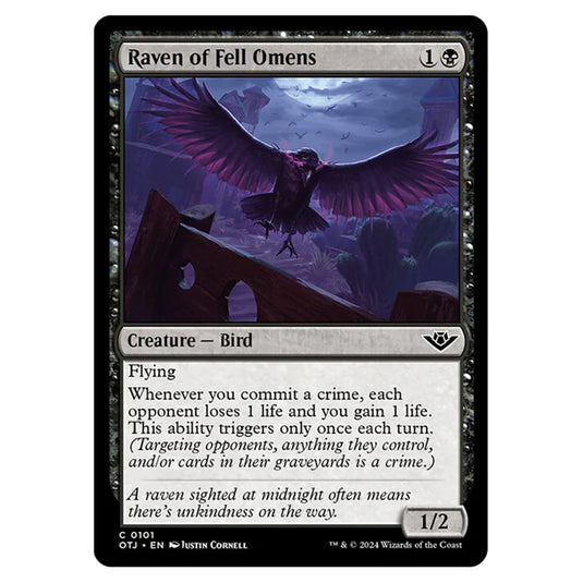 Magic The Gathering - Outlaws of Thunder Junction - Raven of Fell Omens - 0101