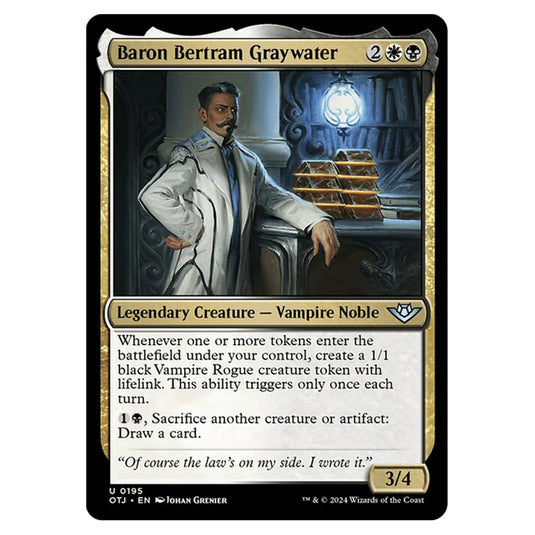 Magic The Gathering - Outlaws of Thunder Junction - Baron Bertram Graywater - 0195