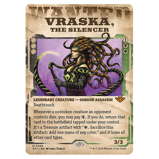 Magic The Gathering - Outlaws of Thunder Junction - Vraska, the Silencer (Wanted Poster) - 0299