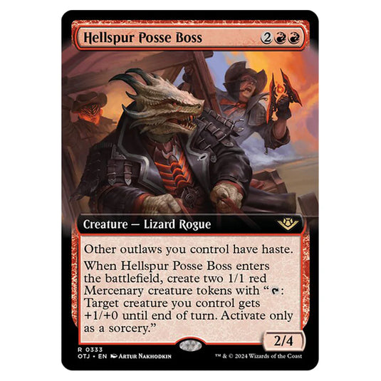 Magic The Gathering - Outlaws of Thunder Junction - Hellspur Posse Boss (Extended Art) - 0333