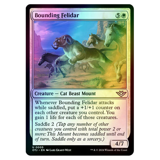 Magic The Gathering - Outlaws of Thunder Junction - Bounding Felidar - 0005 (Foil)