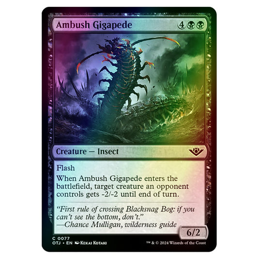 Magic The Gathering - Outlaws of Thunder Junction - Ambush Gigapede - 0077 (Foil)