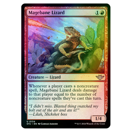 Magic The Gathering - Outlaws of Thunder Junction - Magebane Lizard - 0134 (Foil)
