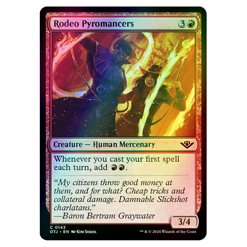 Magic The Gathering - Outlaws of Thunder Junction - Rodeo Pyromancers Magic The Gathering - Outlaws of Thunder Junction - Rodeo Pyromancers
