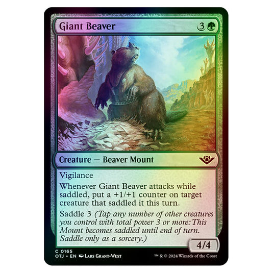 Magic The Gathering - Outlaws of Thunder Junction - Giant Beaver - 0165 (Foil)