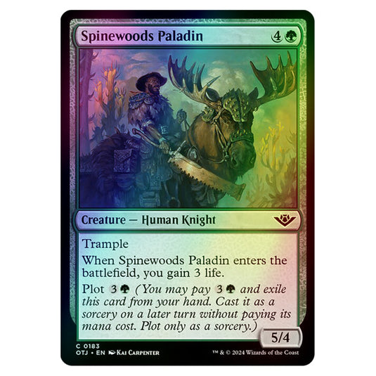 Magic The Gathering - Outlaws of Thunder Junction - Spinewoods Paladin - 0183 (Foil)