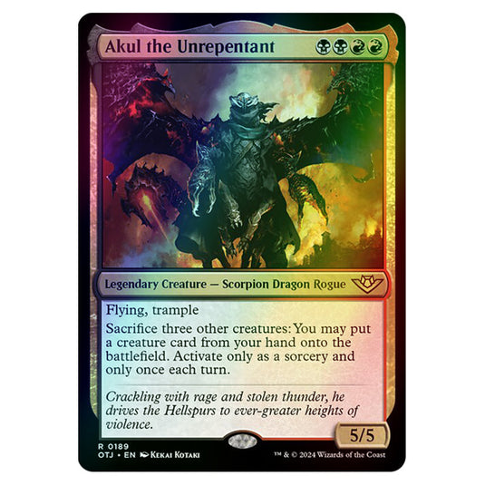 Magic The Gathering - Outlaws of Thunder Junction - Akul the Unrepentant - 0189 (Foil)