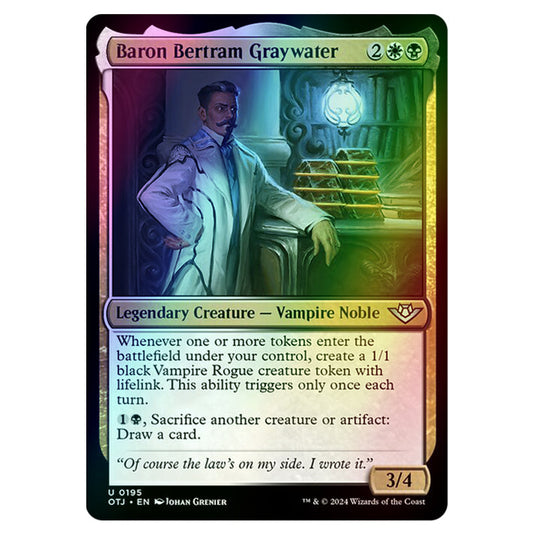 Magic The Gathering - Outlaws of Thunder Junction - Baron Bertram Graywater - 0195 (Foil)