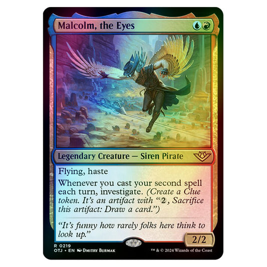 Magic The Gathering - Outlaws of Thunder Junction - Malcolm, the Eyes - 0219 (Foil)