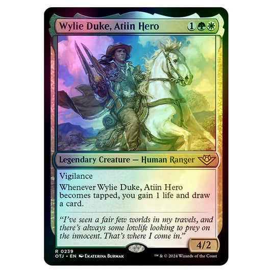 Magic The Gathering - Outlaws of Thunder Junction - Wylie Duke, Atiin Hero - 0239 (Foil)