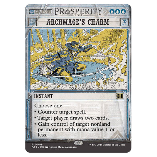 Magic The Gathering - Outlaws of Thunder Junction - Breaking News - Archmage's Charm (Prosperity Showcase) - 0008