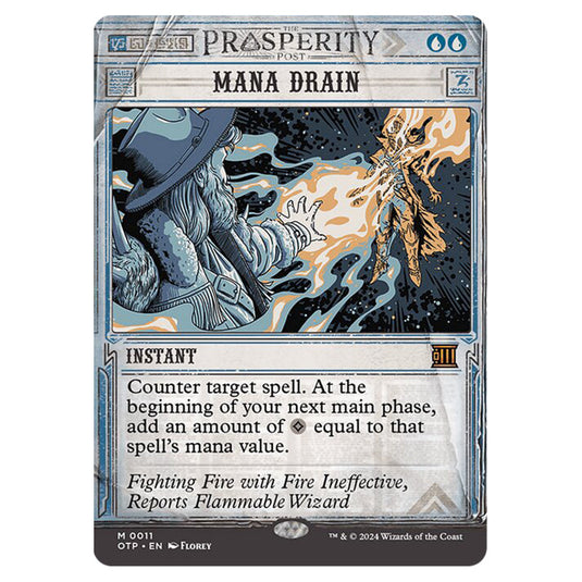 Magic The Gathering - Outlaws of Thunder Junction - Breaking News - Mana Drain (Prosperity Showcase) - 0011