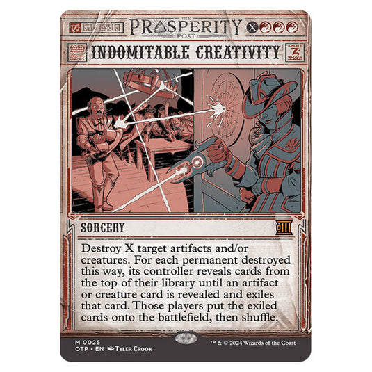 Magic The Gathering - Outlaws of Thunder Junction - Breaking News - Indomitable Creativity (Prosperity Showcase) - 0025