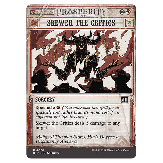 Magic The Gathering - Outlaws of Thunder Junction - Breaking News - Skewer the Critics (Prosperity Showcase) - 0026