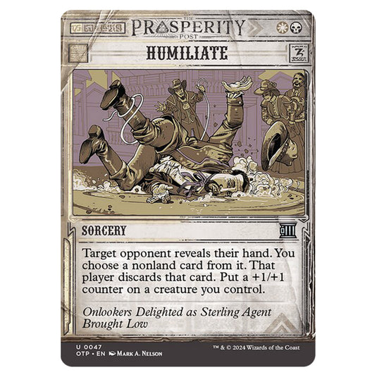 Magic The Gathering - Outlaws of Thunder Junction - Breaking News - Humiliate (Prosperity Showcase) - 0047