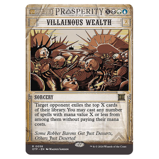 Magic The Gathering - Outlaws of Thunder Junction - Breaking News - Villainous Wealth (Prosperity Showcase) - 0058