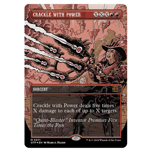 Magic The Gathering - Outlaws of Thunder Junction - Breaking News - Crackle with Power (Textured Foil) - 0071