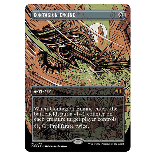Magic The Gathering - Outlaws of Thunder Junction - Breaking News - Contagion Engine (Textured Foil) - 0078