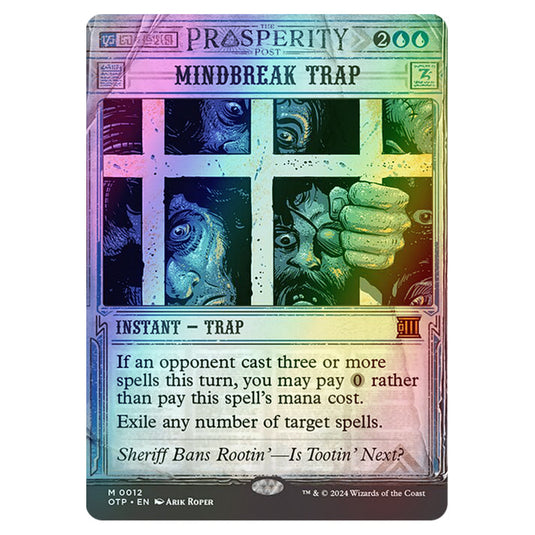 Magic The Gathering - Outlaws of Thunder Junction - Breaking News - Mindbreak Trap (Prosperity Showcase) - 0012 (Foil)