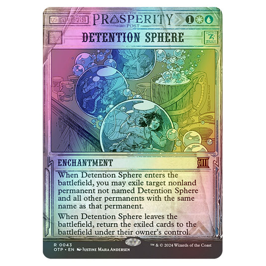Magic The Gathering - Outlaws of Thunder Junction - Breaking News - Detention Sphere (Prosperity Showcase) - 0043 (Foil)