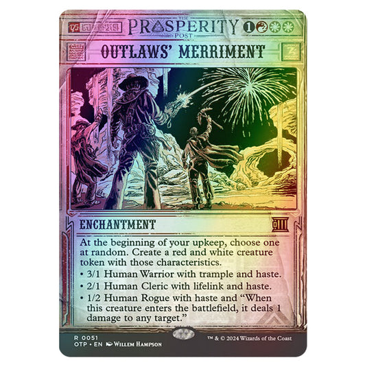 Magic The Gathering - Outlaws of Thunder Junction - Breaking News - Outlaws' Merriment (Prosperity Showcase) - 0051 (Foil)