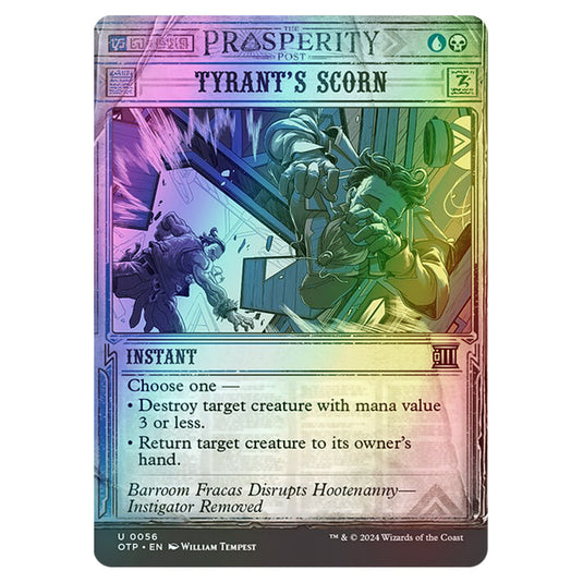 Magic The Gathering - Outlaws of Thunder Junction - Breaking News - Tyrant's Scorn (Prosperity Showcase) - 0056 (Foil)