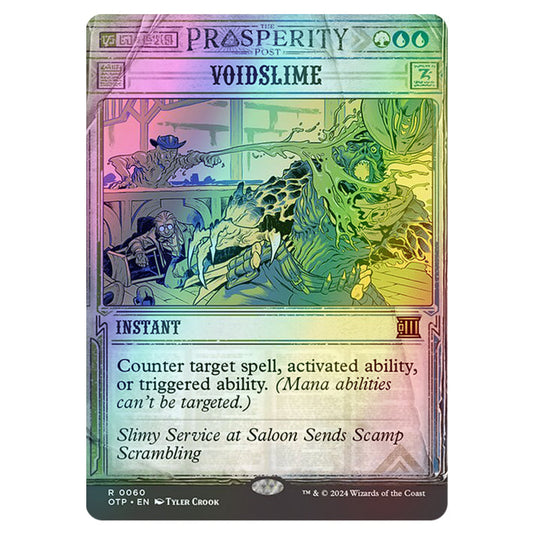 Magic The Gathering - Outlaws of Thunder Junction - Breaking News - Voidslime (Prosperity Showcase) - 0060 (Foil)