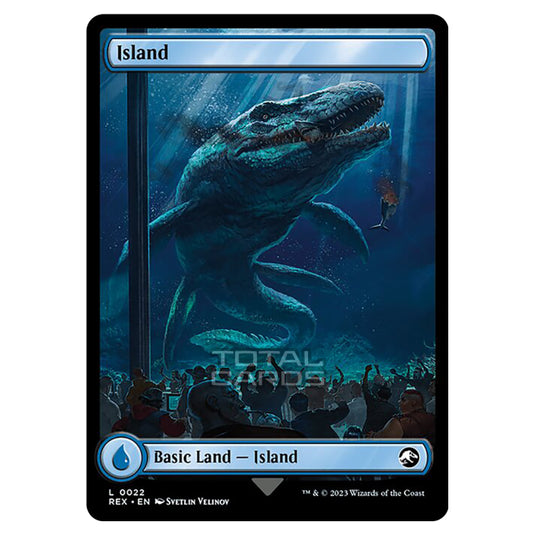 Magic The Gathering - The Lost Caverns of Ixalan - Jurassic World Collection - Island (Reversible Land Card) - 0022