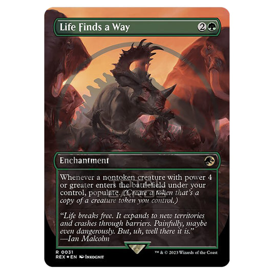 Magic The Gathering - The Lost Caverns of Ixalan - Jurassic World Collection - Life Finds a Way (Embossed Foil Card) - 0031