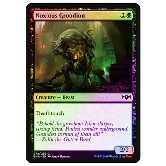 Magic The Gathering - Ravnica Allegiance - Noxious Groodion - 78/273 (Foil)