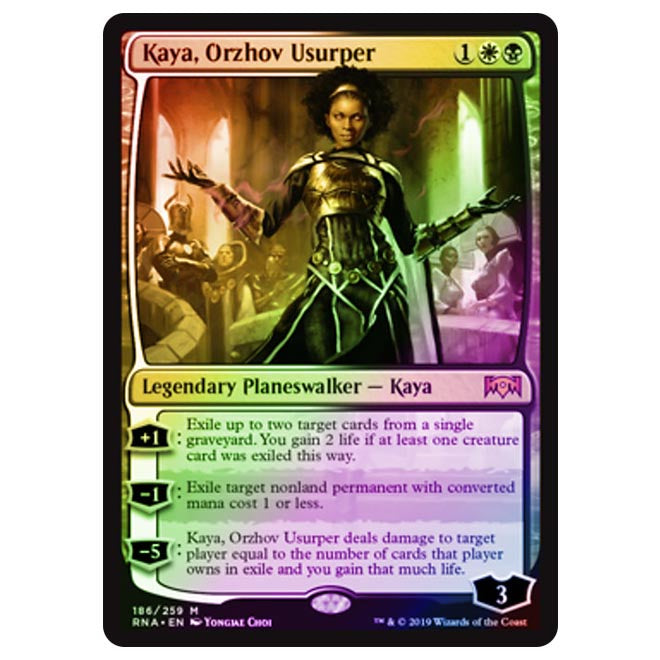 Magic The Gathering - Ravnica Allegiance - Kaya, Orzhov Usurper - 186/ Magic The Gathering - Ravnica Allegiance - Kaya, Orzhov Usurper - 186/