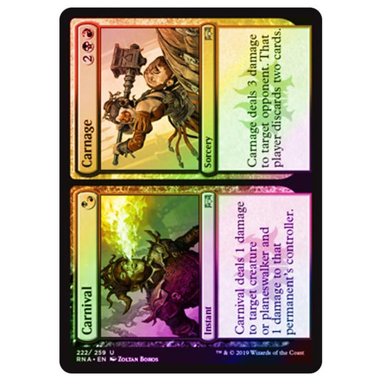 Magic The Gathering - Ravnica Allegiance - Carnival // Carnage - 222/273 (Foil)