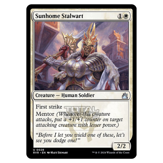 Magic The Gathering - Ravnica Remastered - Sunhome Stalwart - 0028